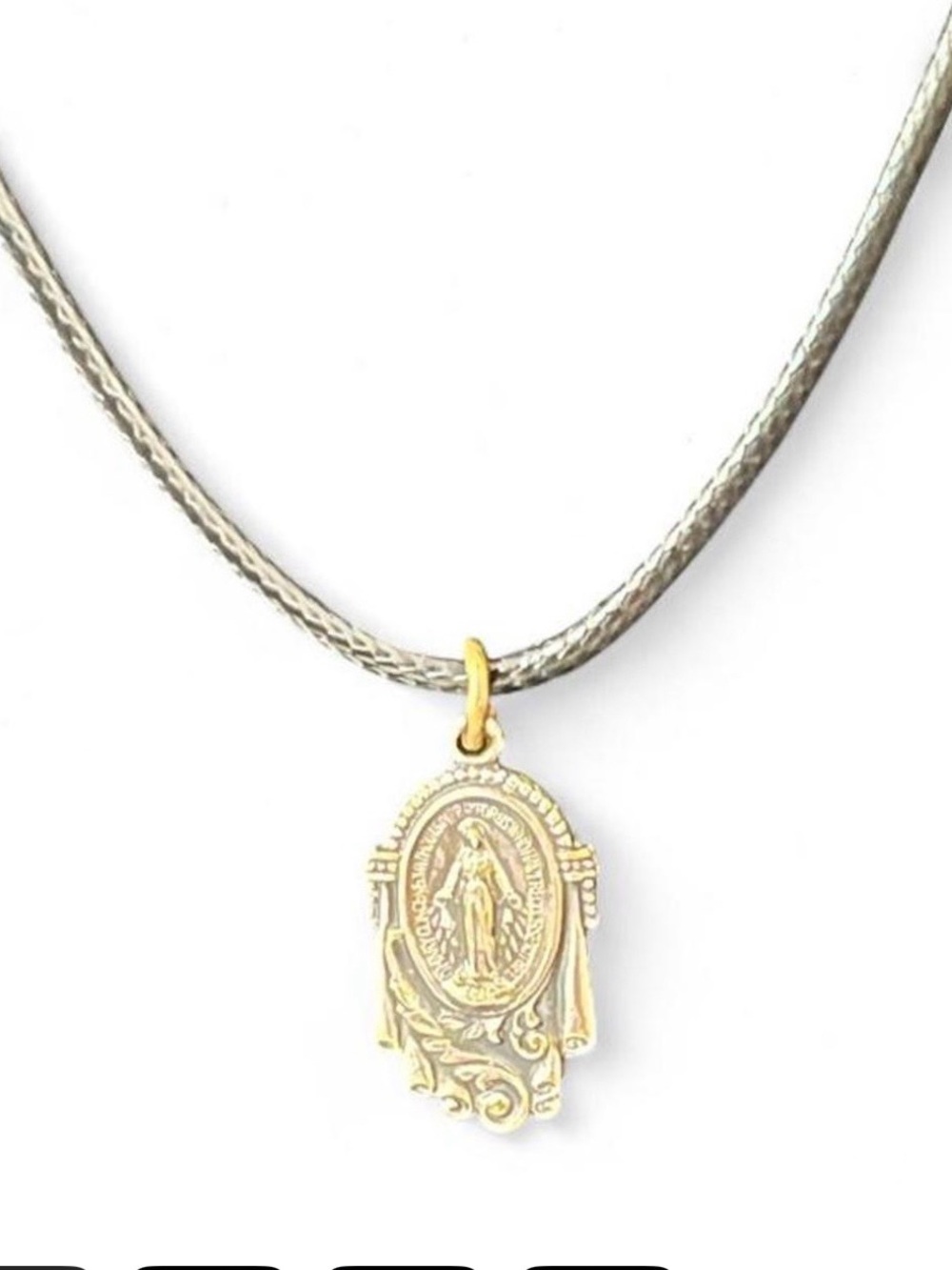 Vintage Miraculous Medal Promoter Pendant Virgin Mary Catholic Gold Tone